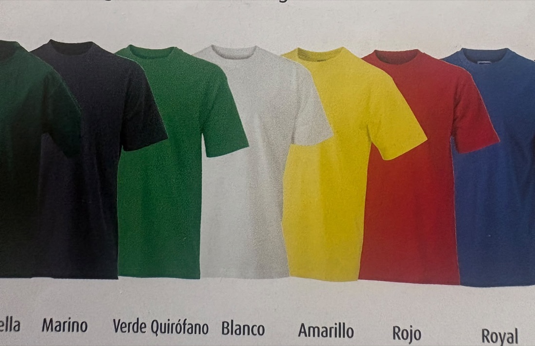 Camisetas y textil personalizado en m&uacute;ltiples colores